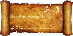 Szauter Norbert névjegykártya